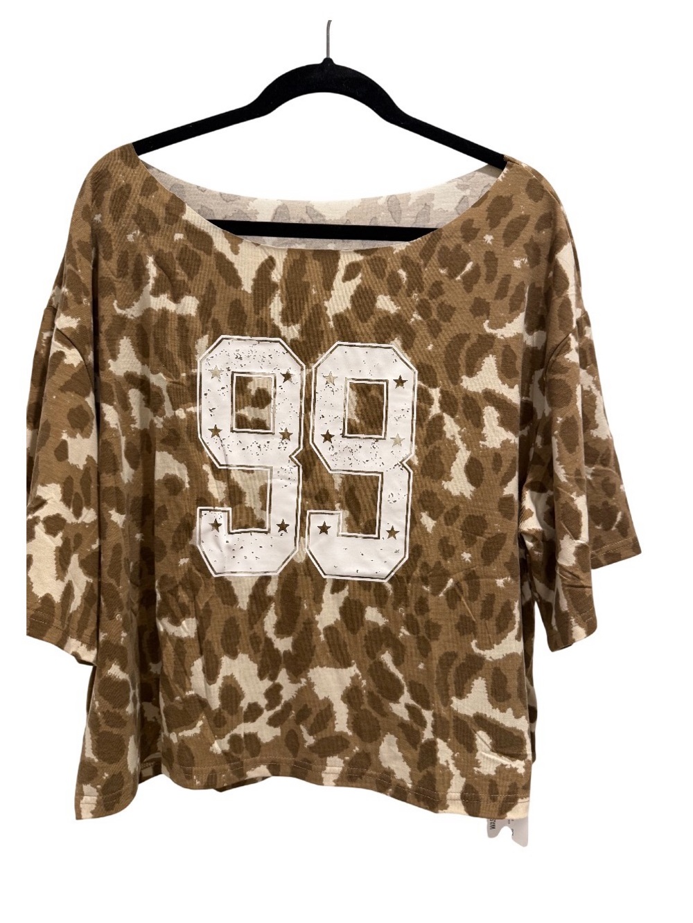 Amazon Women's Brown Camo Leopard 99 Graphic Sweatshirt